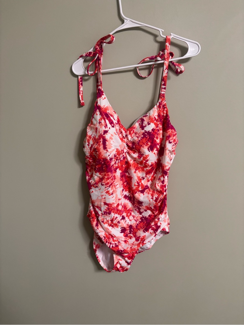 Time and Tru One Piece Swimsuit Size 1X 16W-18W Tie Shoulders New